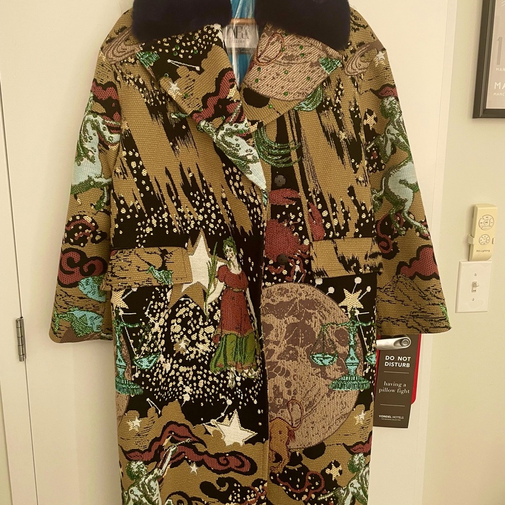 ZARA Limited Edition NWOT FW21 Atelier Cosmic Coat size M/L multicolor